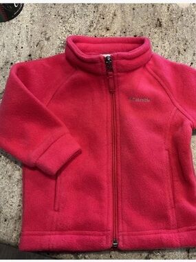Columbia Baby Girl Hot Pink Benton Springs Fleece Jacket 6-12 Months